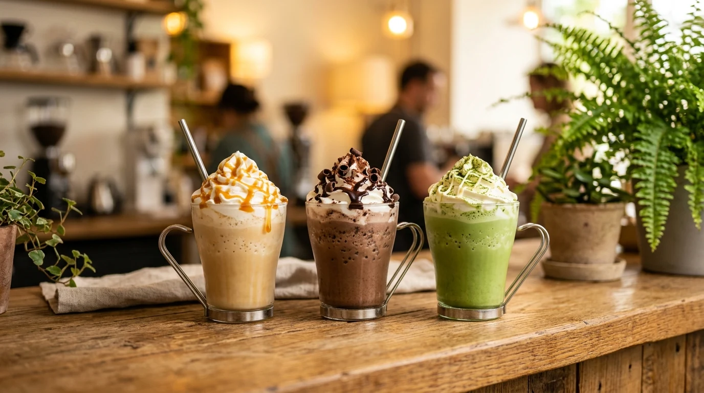 Starbucks Frappuccino Sorten Deutschland - Caramel, Java Chip und Matcha Cream