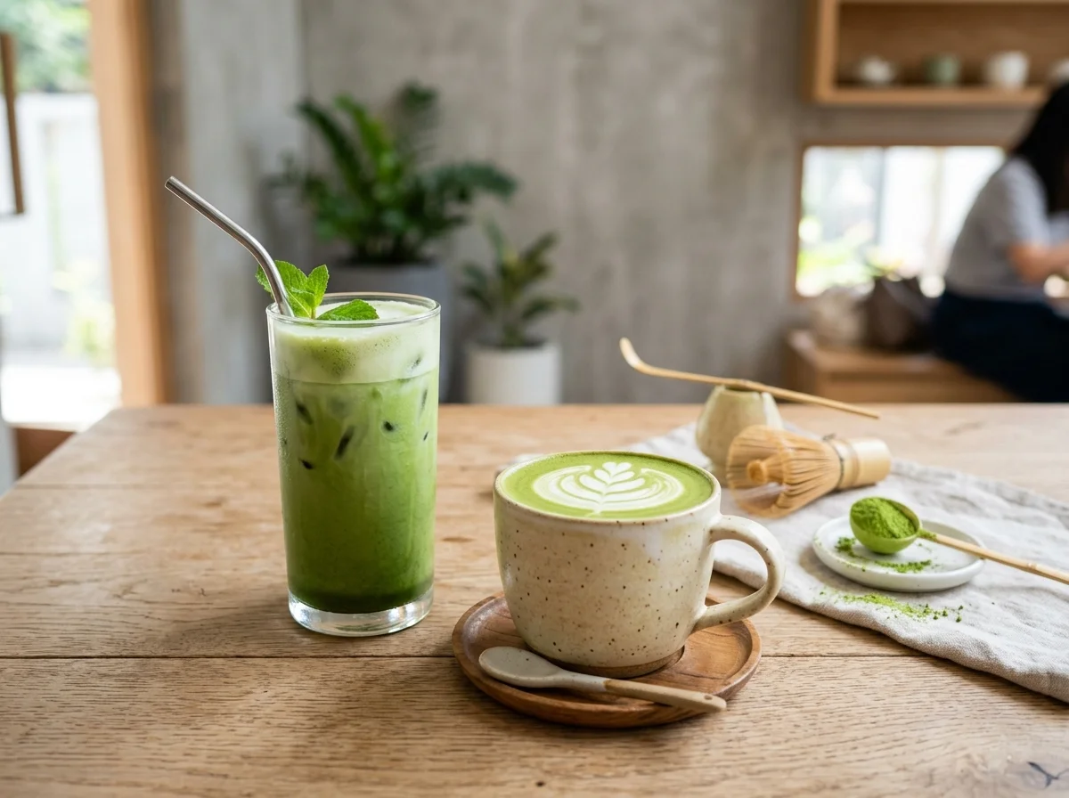 Starbucks Iced Matcha Latte and Hot Matcha Latte in Germany