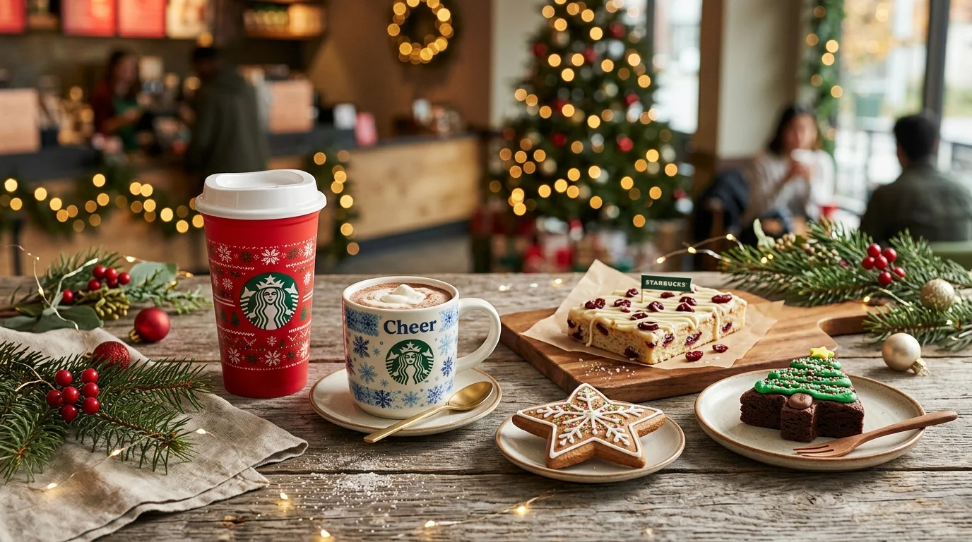 Starbucks Weihnachtsgebäck und Winter Merchandise Tumbler